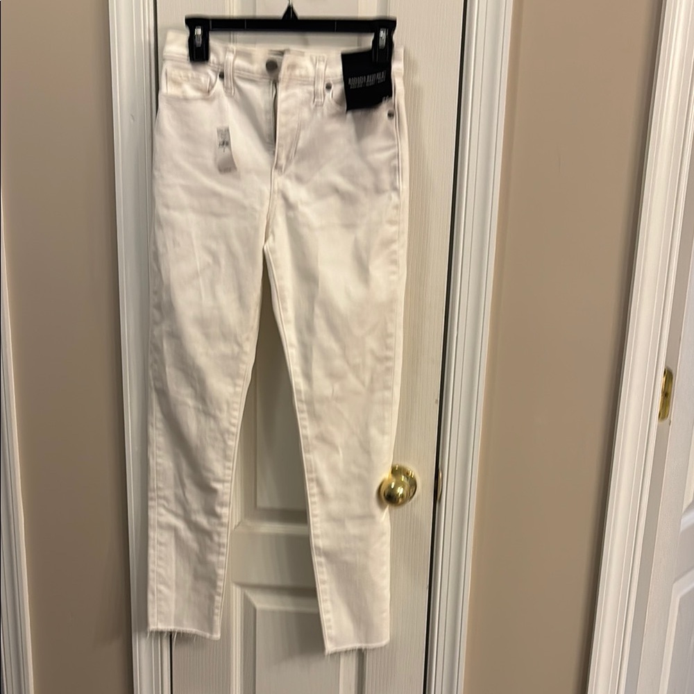 NWT BANANA REPUBLIC Women's White HIGH RISE SKINNY ANKLE Jeans. Size  26